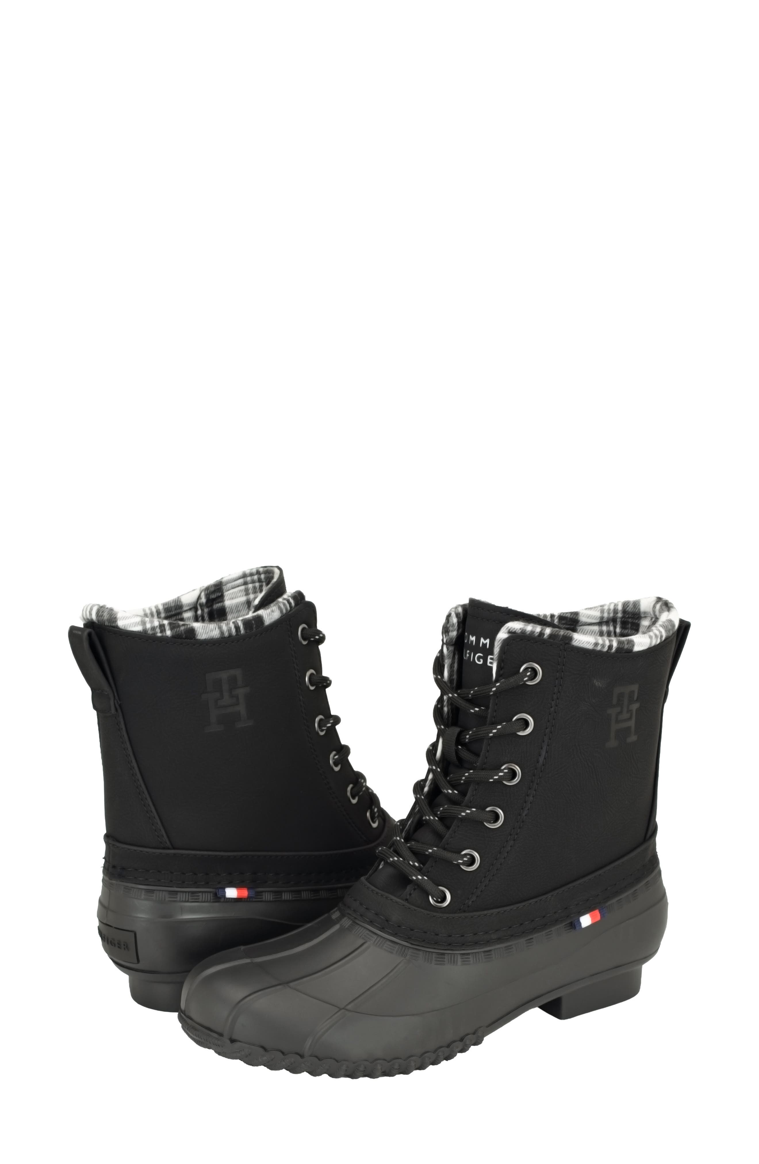 Rillina Duck Boot, Alternate, color, BLACK