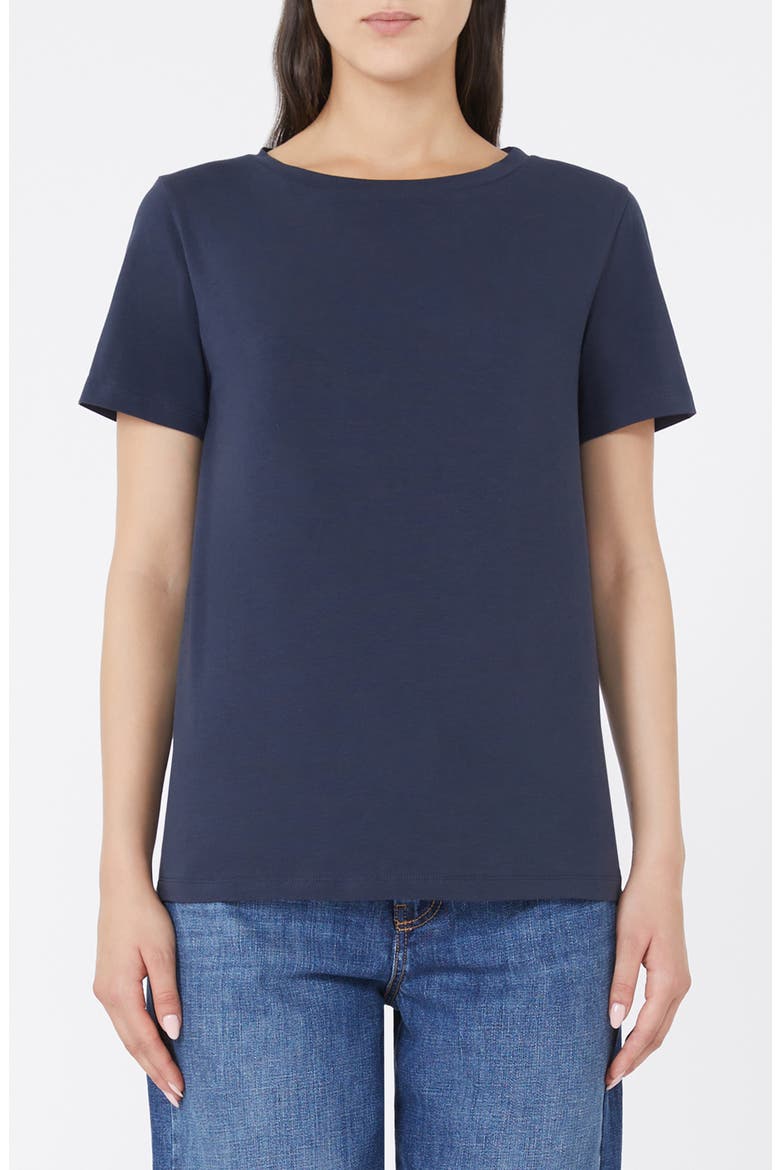 Crewneck Jersey T-Shirt, Main, color, NAVY