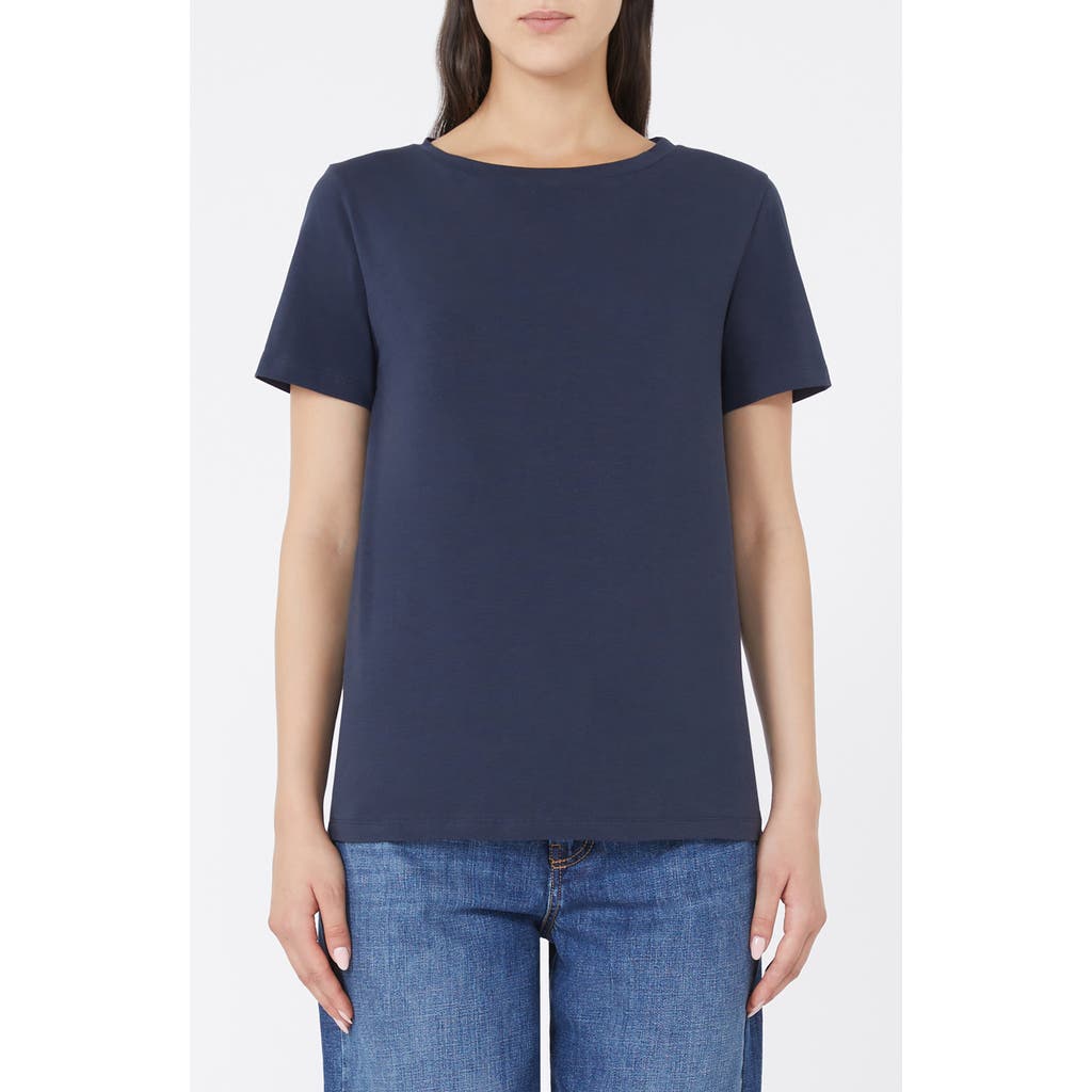 Weekend Max Mara Blue Jersey Satin T-shirt In Blue