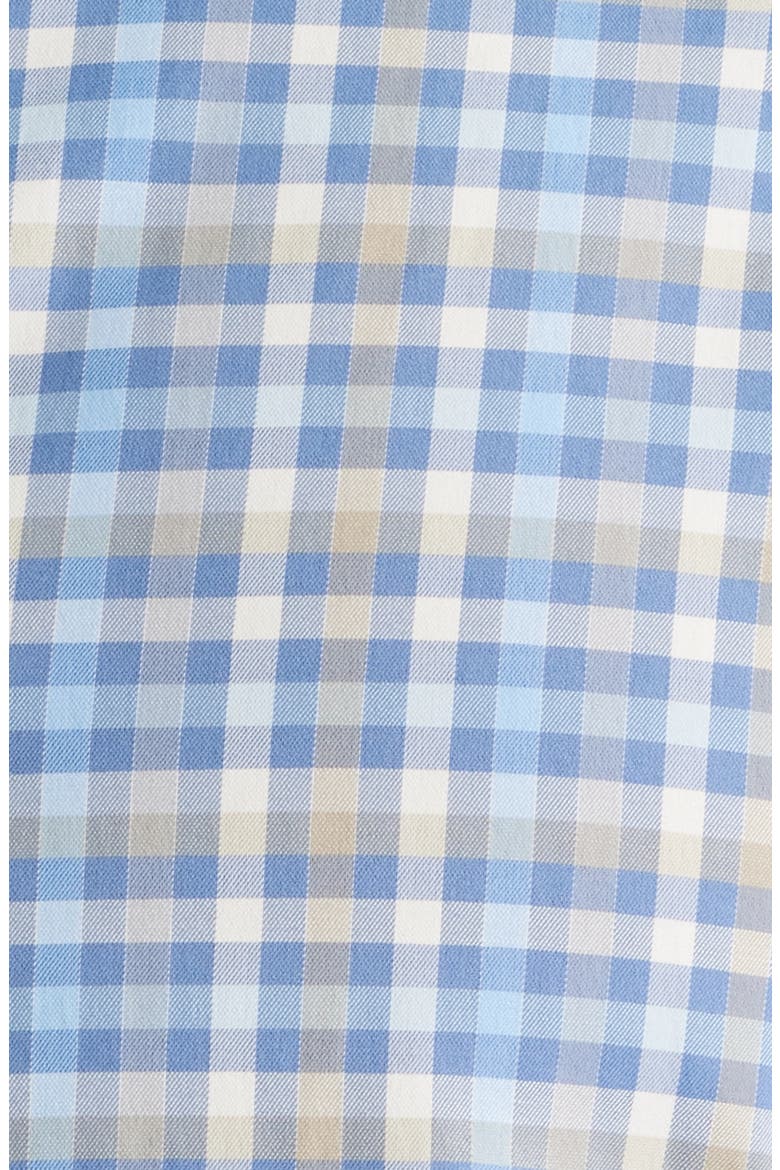 Olie Plaid Stretch Button-Up Shirt, Alternate, color, NAVY