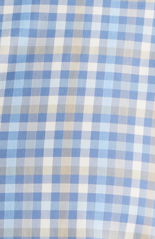 Johnnie-o Olie Plaid Stretch Button-up Shirt In Blue