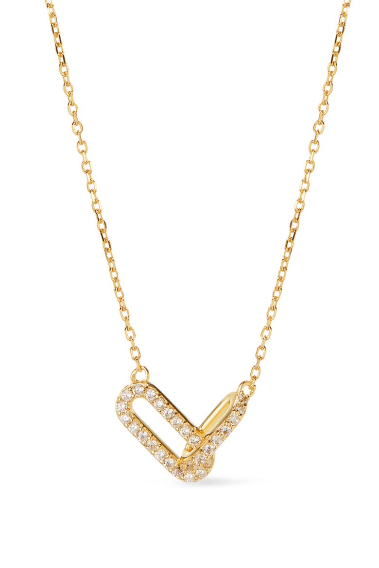 Loree Pendant Necklace, Main, color, YELLOW GOLD / CLEAR