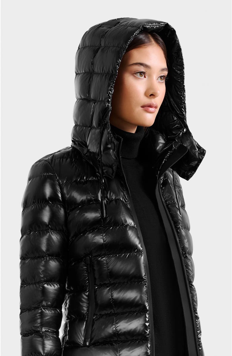 Rudsak Melissa Glossy Lightweight Down Puffer, Alternate, color, Black