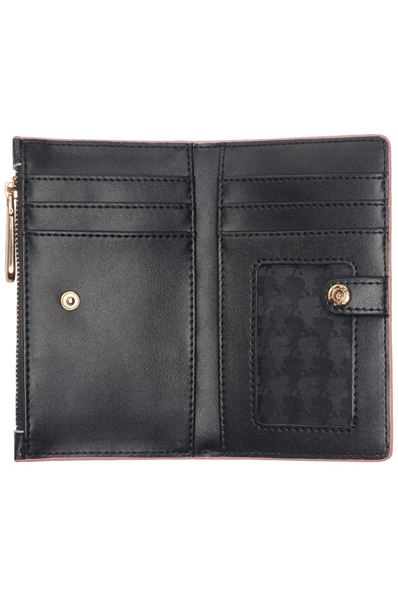 Small Wallet with Pins, Alternate, color, Black/Gold
