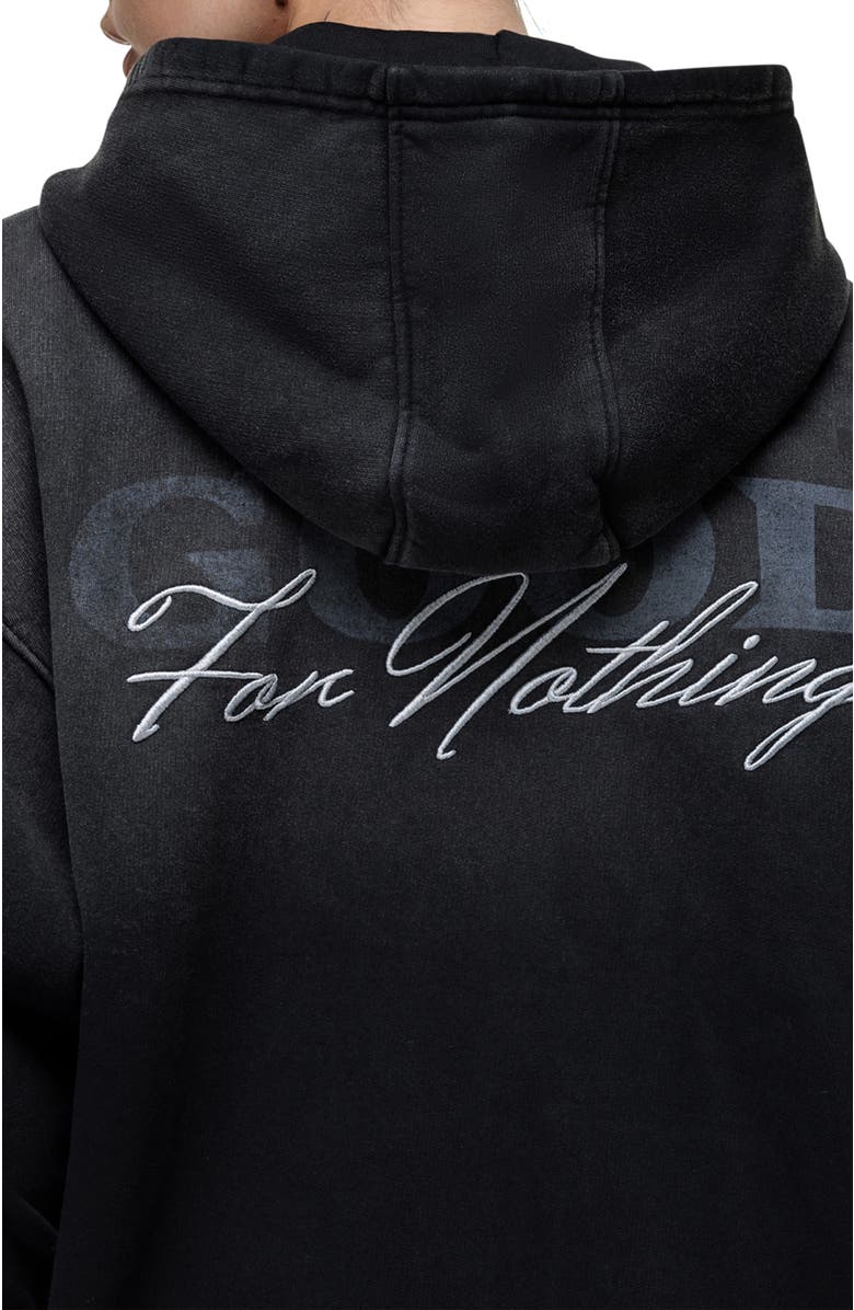 Good For Nothing Alaska Black Zip Hoodie, Alternate, color, Black