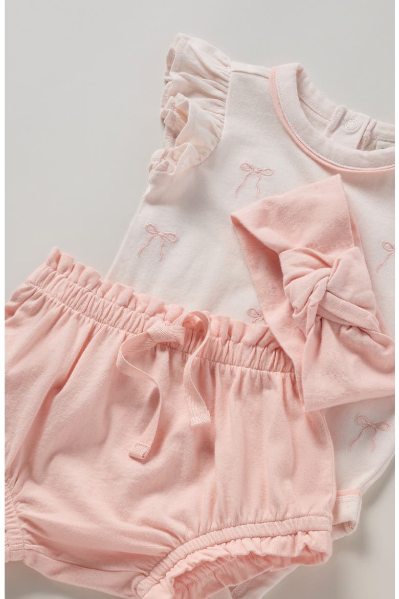 Bodysuit, Bloomers & Headband Set, Alternate, color, PINK HEAVEN BOW-PINK