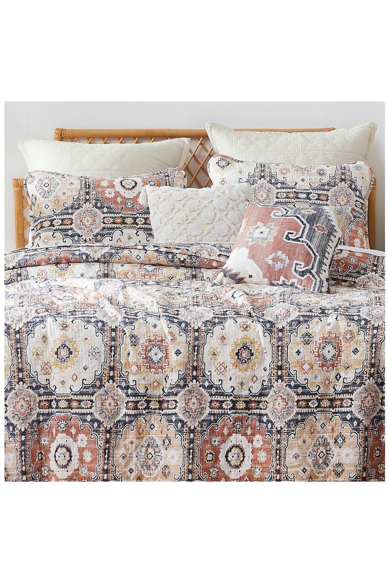 Kilim 7-Piece Oversized Quilt Bedding Set, Alternate, color, NATURAL
