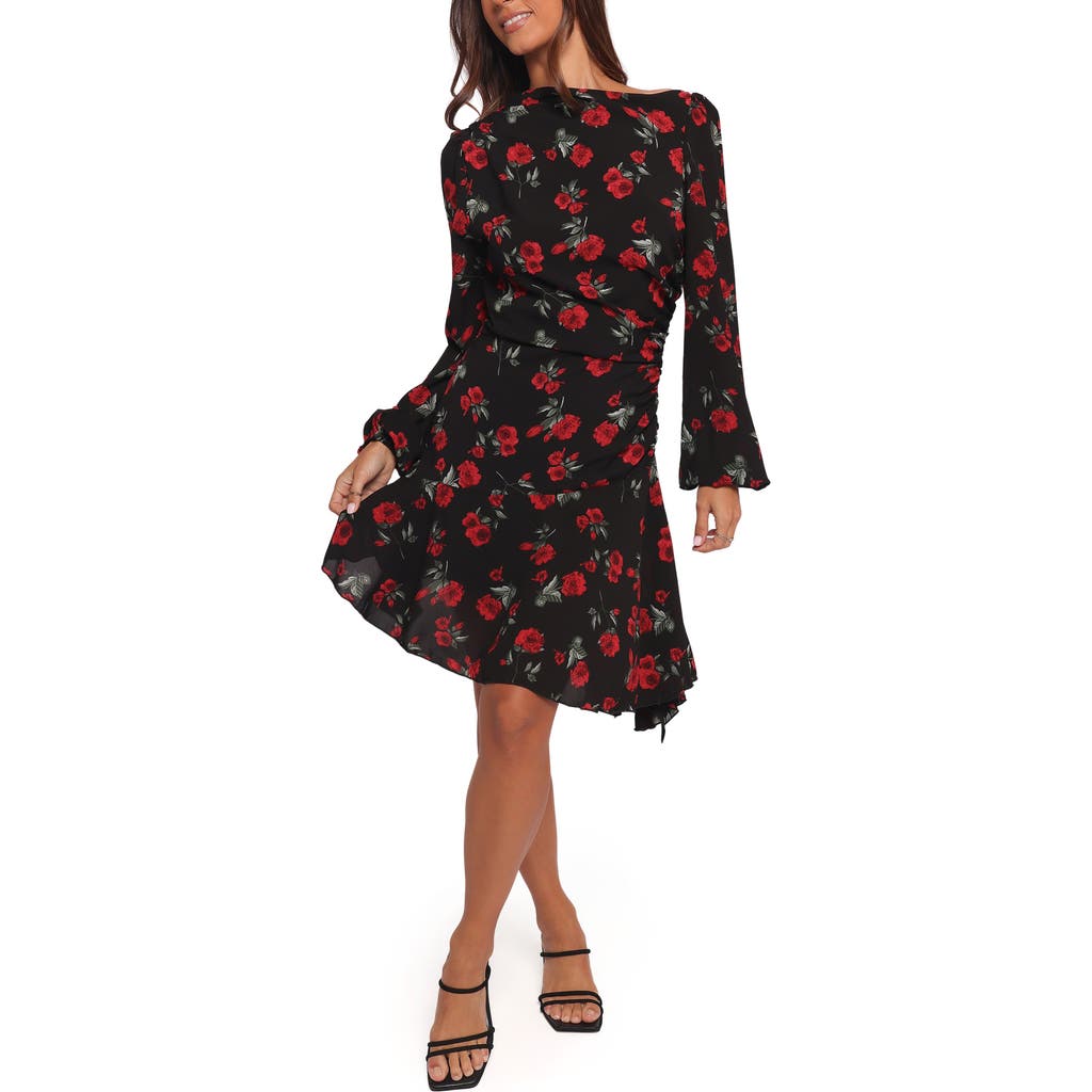 Petal And Pup Petal & Pup Mariska Long Sleeve Midi Dress In Animal Print