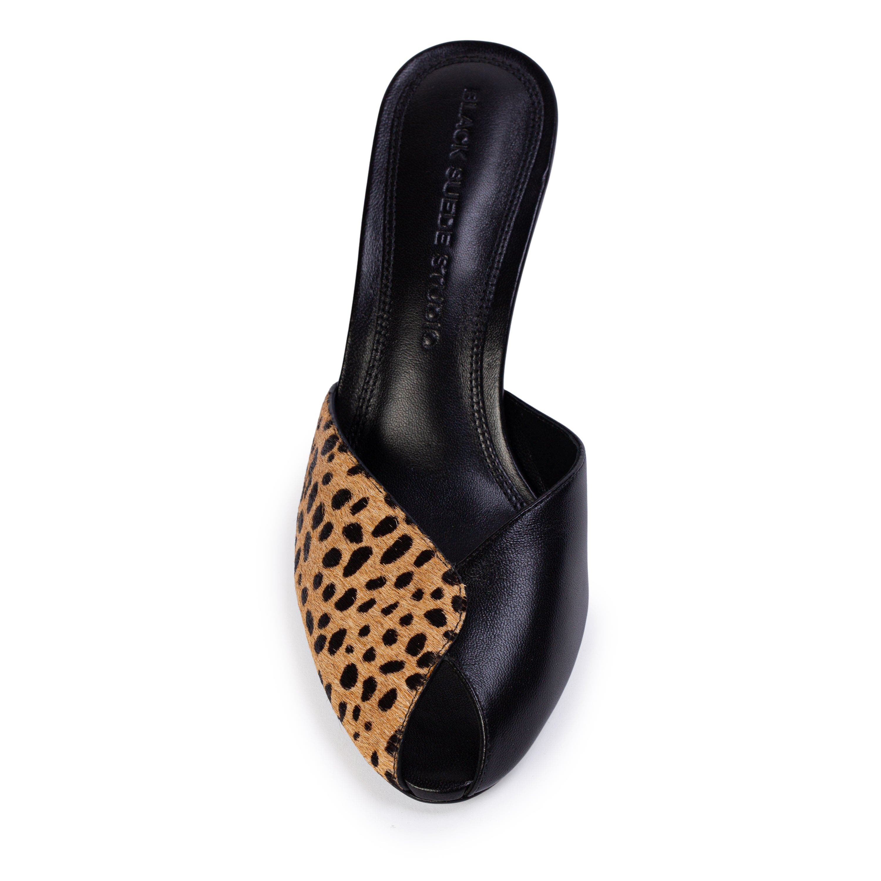 Noa 70 Mule, Alternate, color, Camel Dotted Cheetah Pony Hair