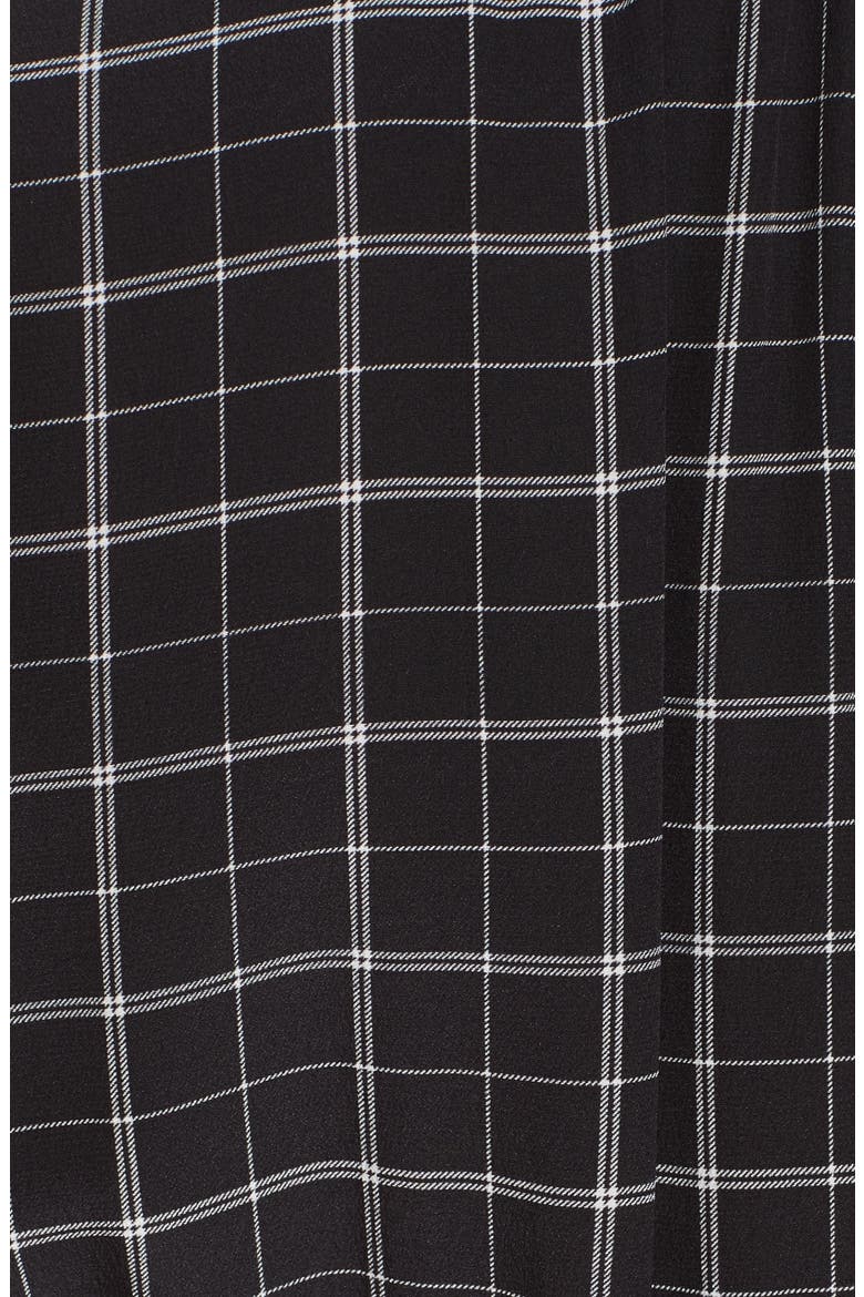 Plaid Silk Jumpsuit, Alternate, color, BLACK