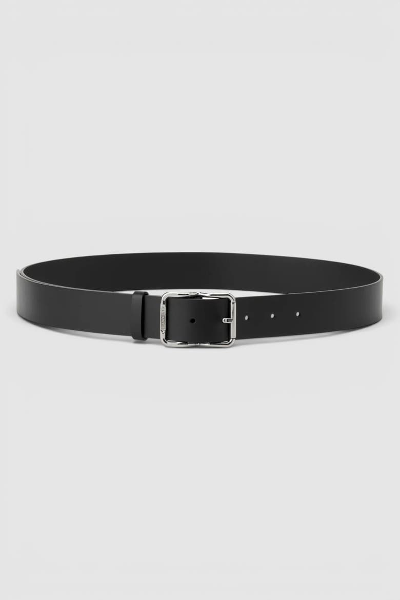 Signature Belt In Leather, Main, color, Black