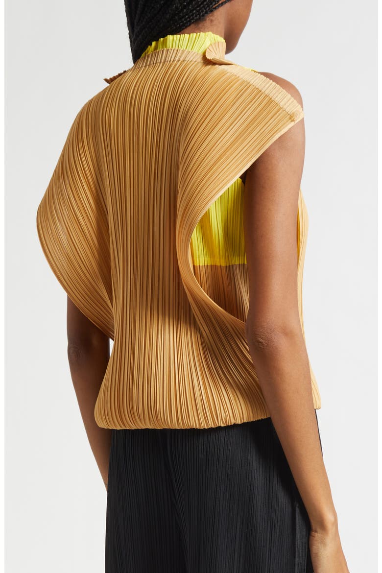 Swing Colorblock Pleated Convertible Midi Dress, Alternate, color, YELLOW