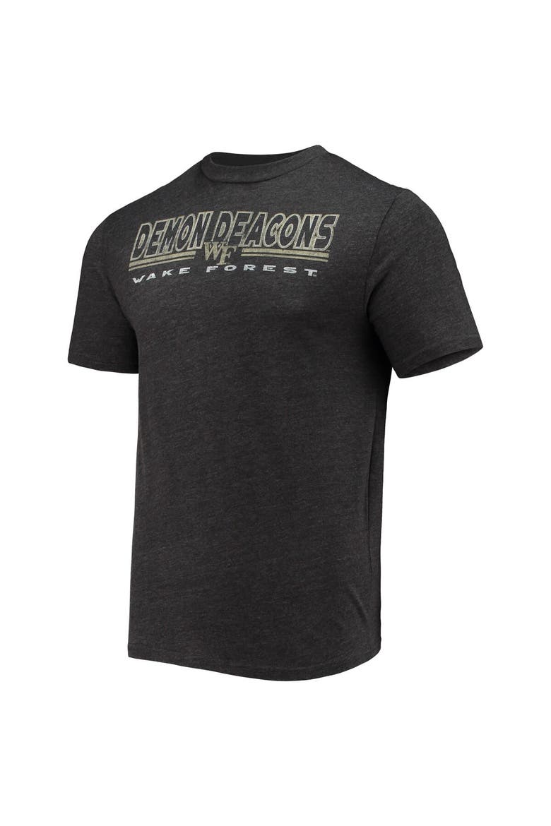Men's Concepts Sport Heathered Charcoal/Black Wake Forest Demon Deacons Meter T-Shirt & Pants Sleep Set, Alternate, color, Heather Charcoal