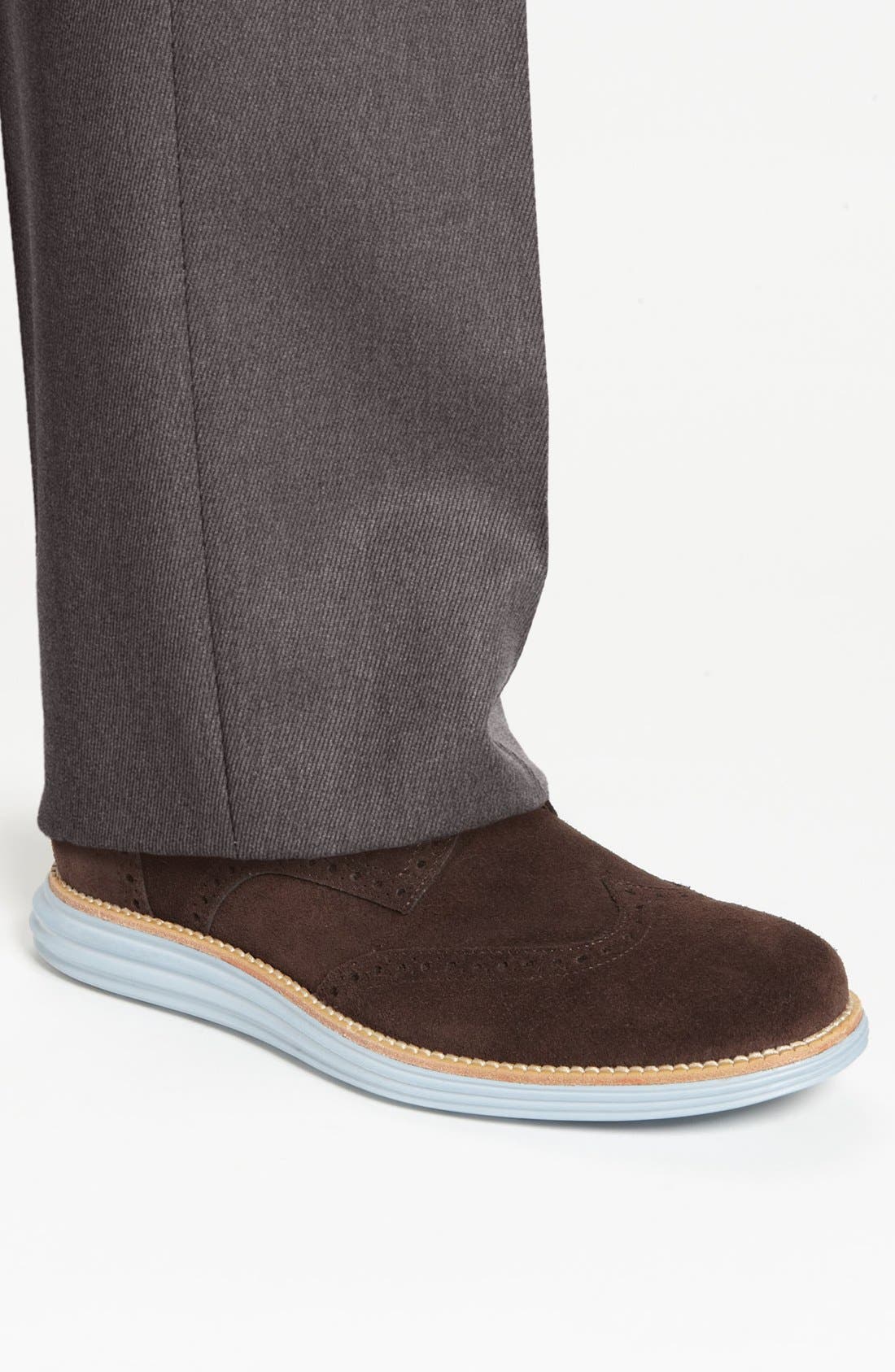 'LunarGrand' Wingtip, Alternate, color, CHARCOAL/ YELLOW