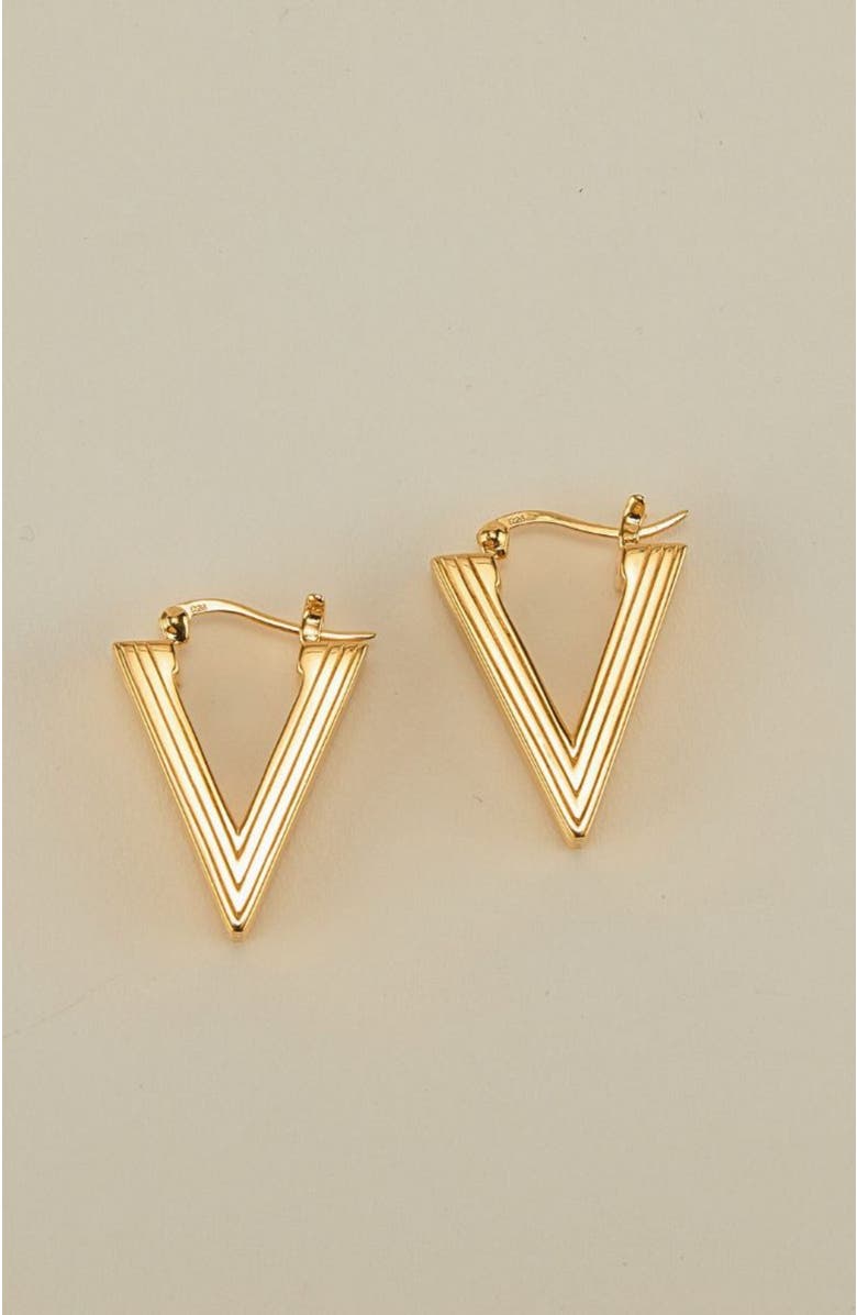 Gwen Beloti Lina Boxy Triangle Hoop Earring, Alternate, color,