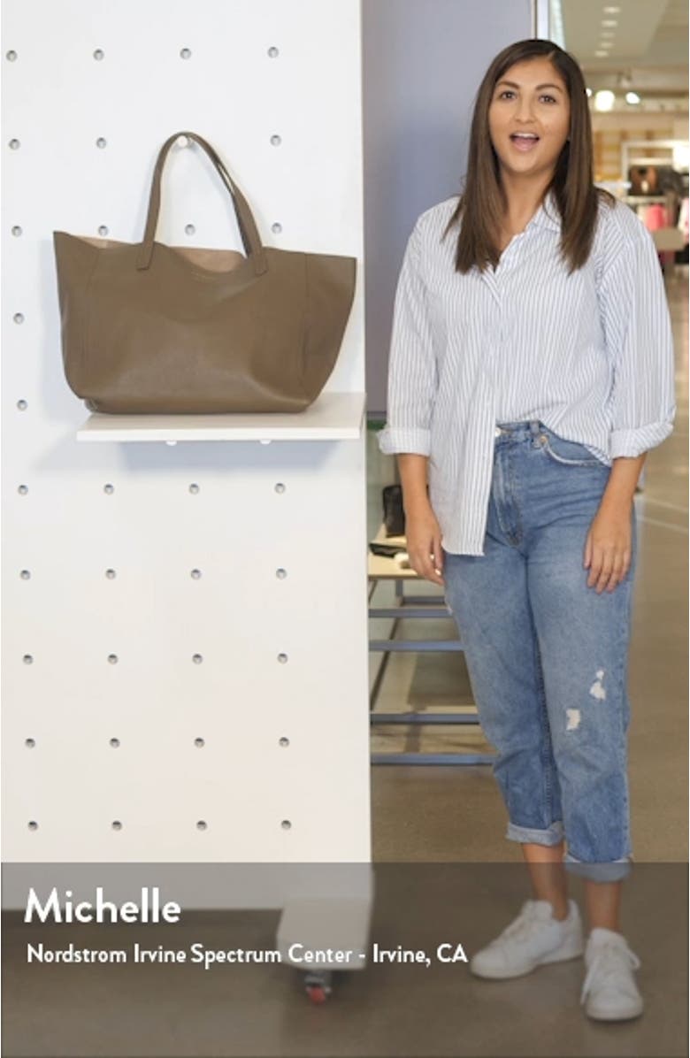 Violet Leather Tote, sales video thumbnail