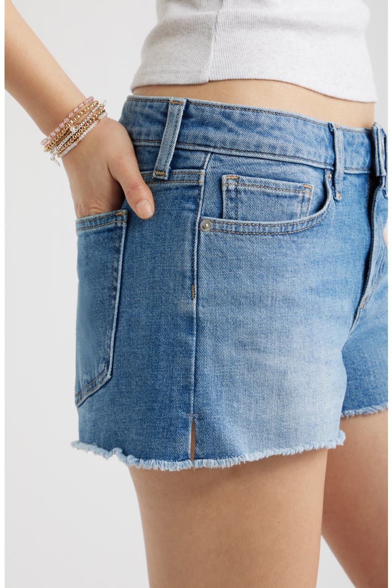 Festival Fray Hem Denim Shorts, Alternate, color, WESTERN WASH