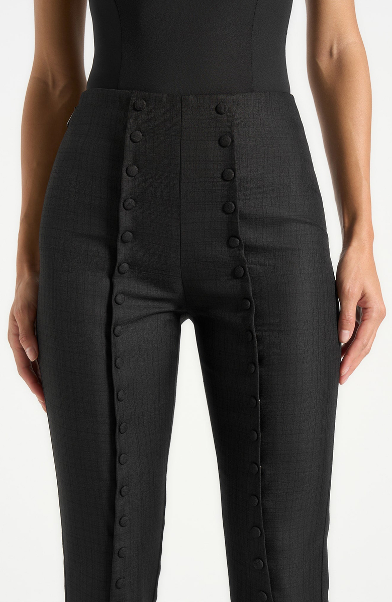 Manière De Voir Therese Tailored Button Detail Trousers, Alternate, color, Black