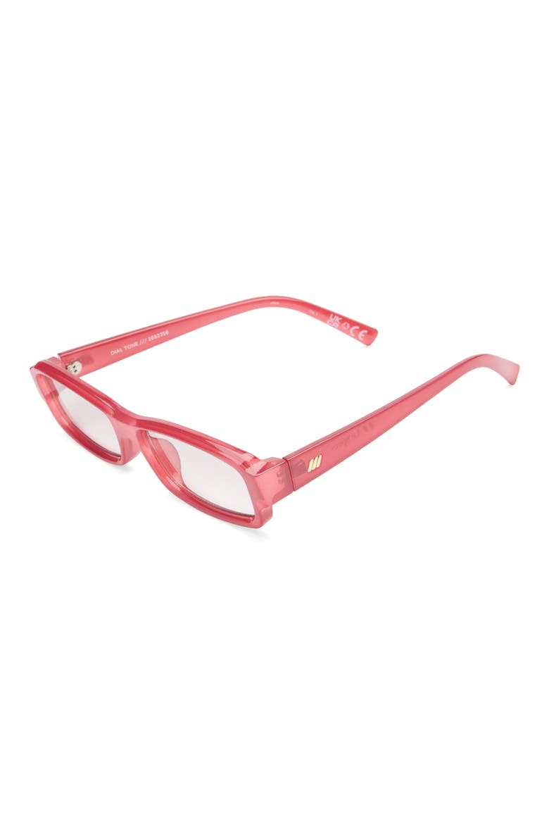 Dial Tone Rectangular Sunglasses, Alternate, color, CRANBERRY / LIGHT SMOKE GRAD