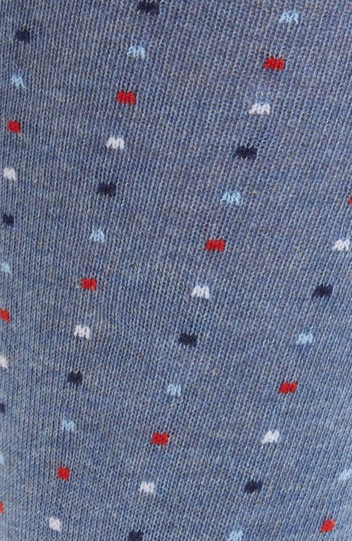 Nordstrom Mini Dot Cotton Blend Dress Socks In Blue