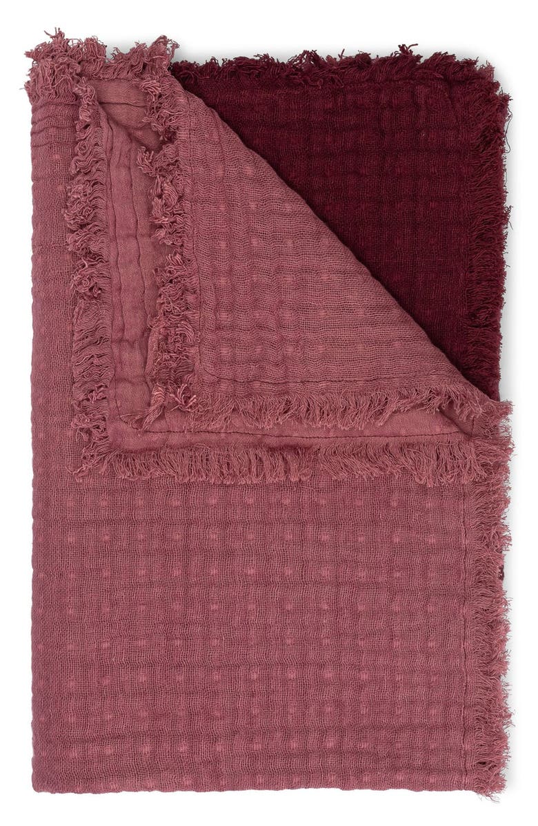 CRANE BABY Ombré Cotton Muslin Blanket, Main, color, Red