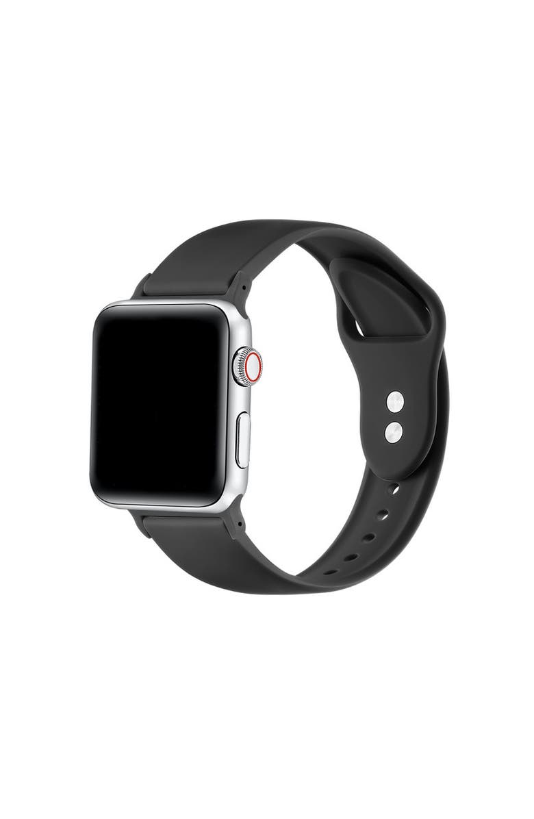 Posh Tech Silicone Band for Apple Watch, Main, color, Black