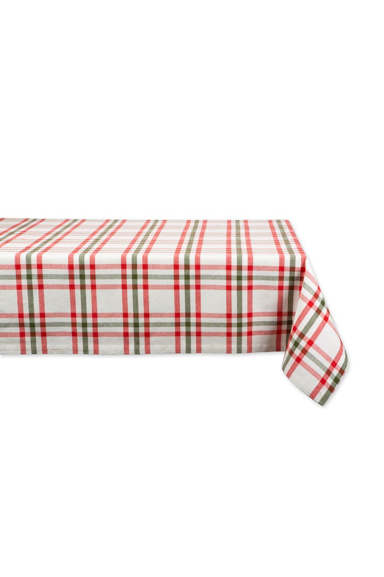 Nutcracker Plaid Tablecloth 52X52, Main, color, Nutcracker Plaid