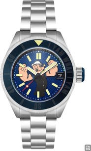 SPINNAKER x Popeye Forearm Fury Piccard Automatic Bracelet Watch, 45mm