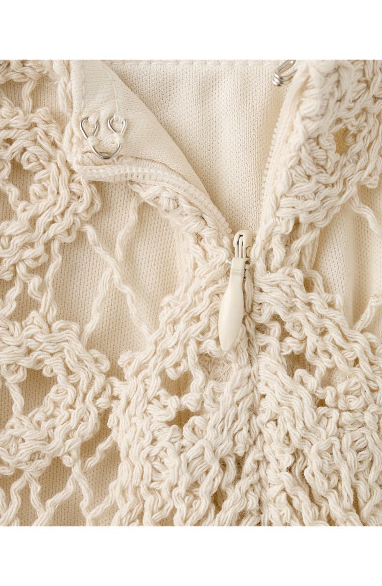 MANGO Chunky Stitch Cotton Blend Skirt, Alternate, color, Sand