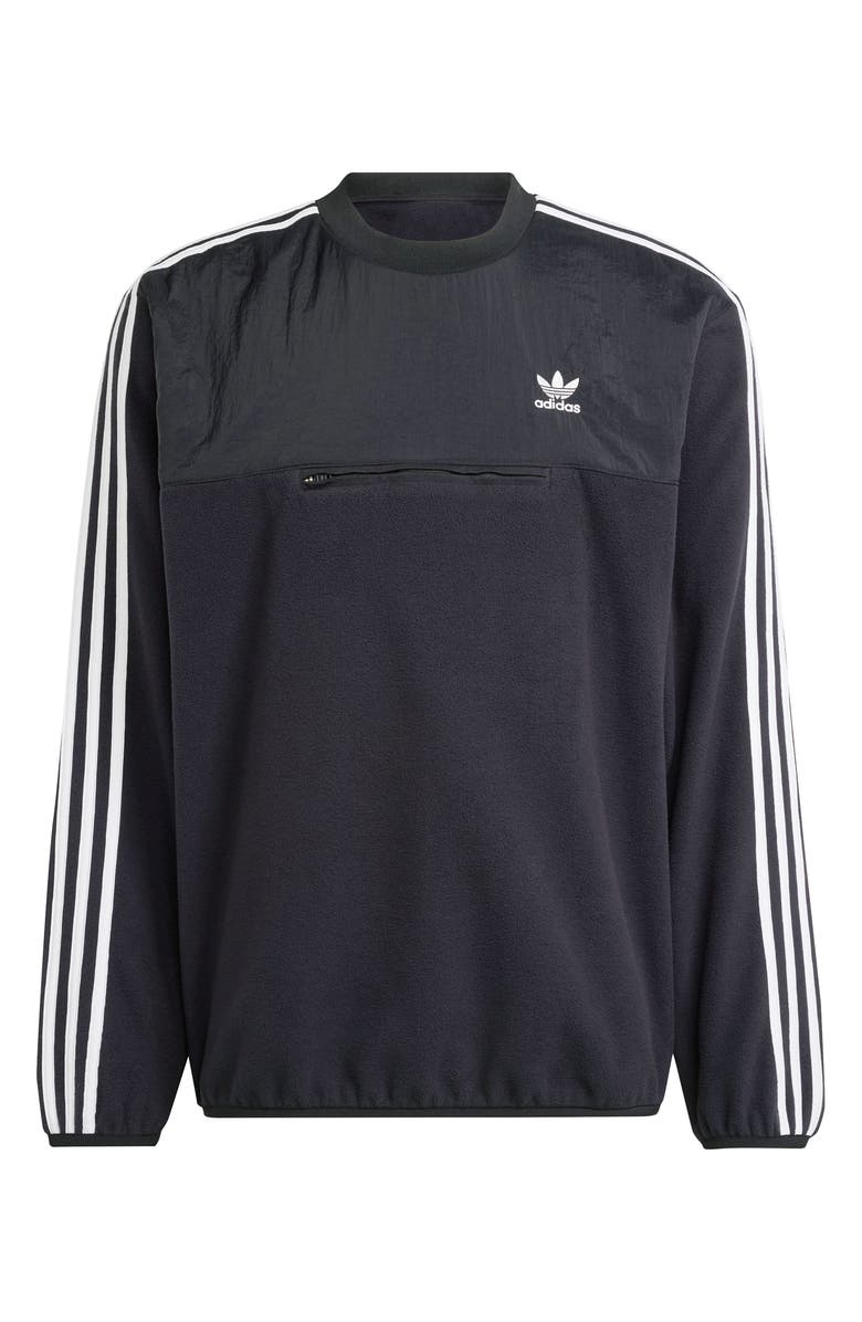 adidas Adicolor 3-Stripes Polar Fleece Sweatshirt, Alternate, color, 