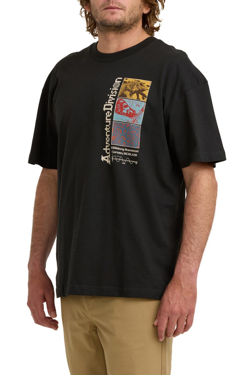 Billabong Evolve Adventure Division Organic Cotton Graphic T-Shirt, Alternate, color, Washed Black