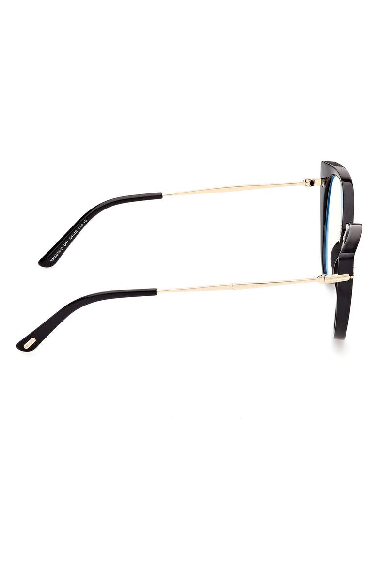 TOM FORD 54mm Blue Light Blocking Cat Eye Glasses, Alternate, color, 