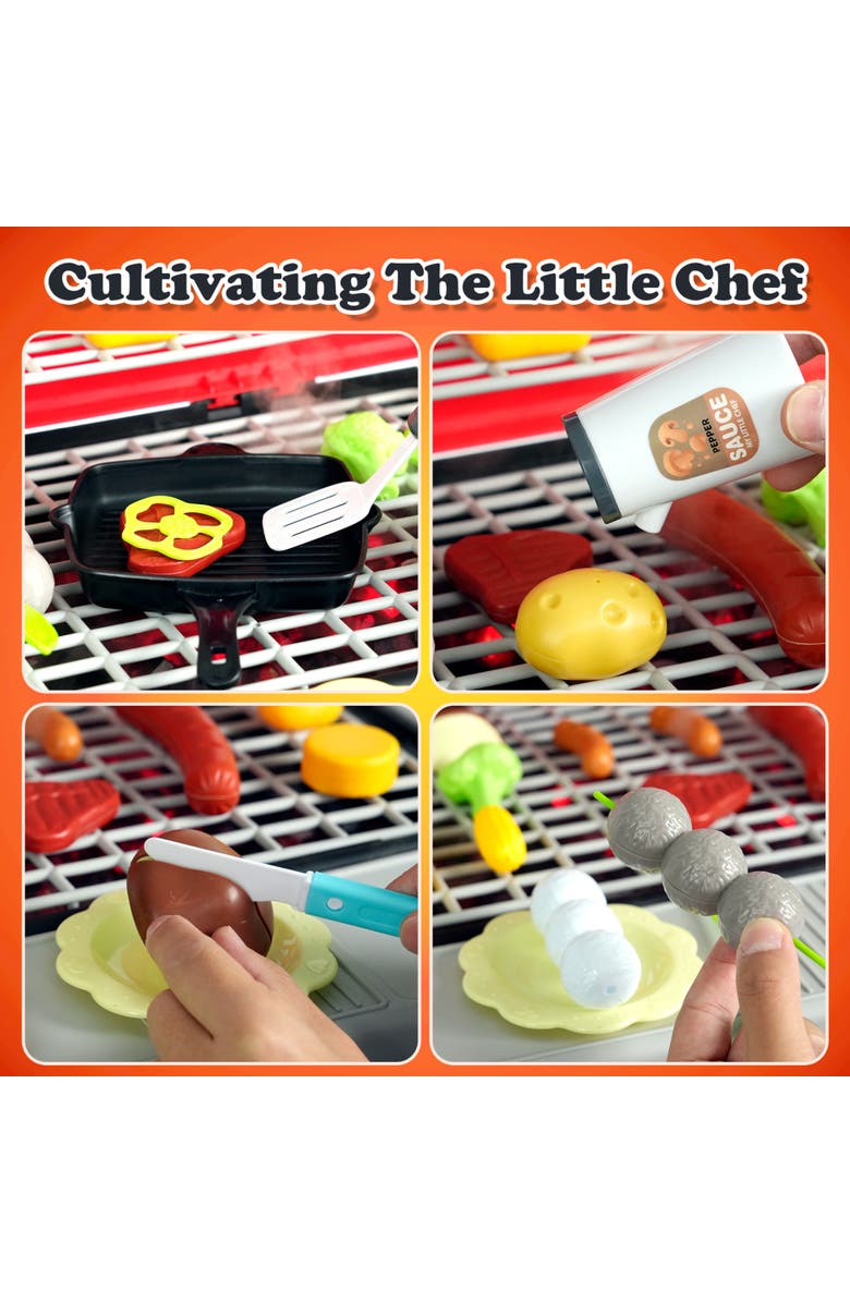 Easy Playhouse BBQ Grill Toy Playset, Alternate, color, Multicolored