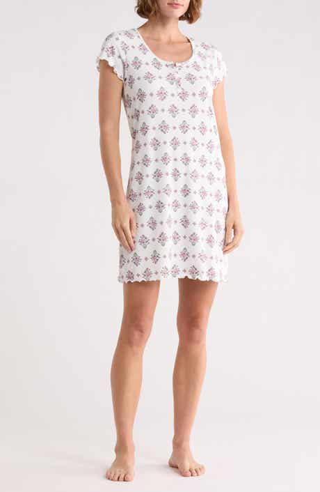 Laura Ashley Print Rib Nightgown