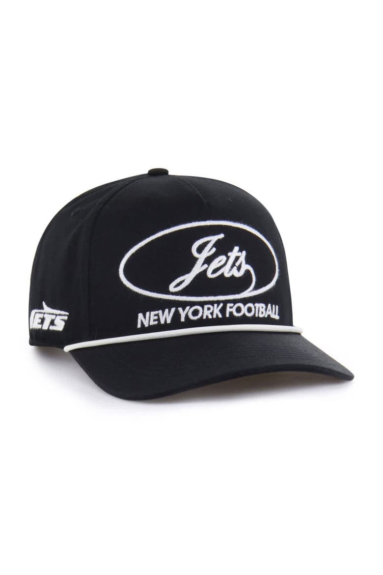 Men's '47 Black New York Jets Foundational Hitch Adjustable Hat, Main, color, Black
