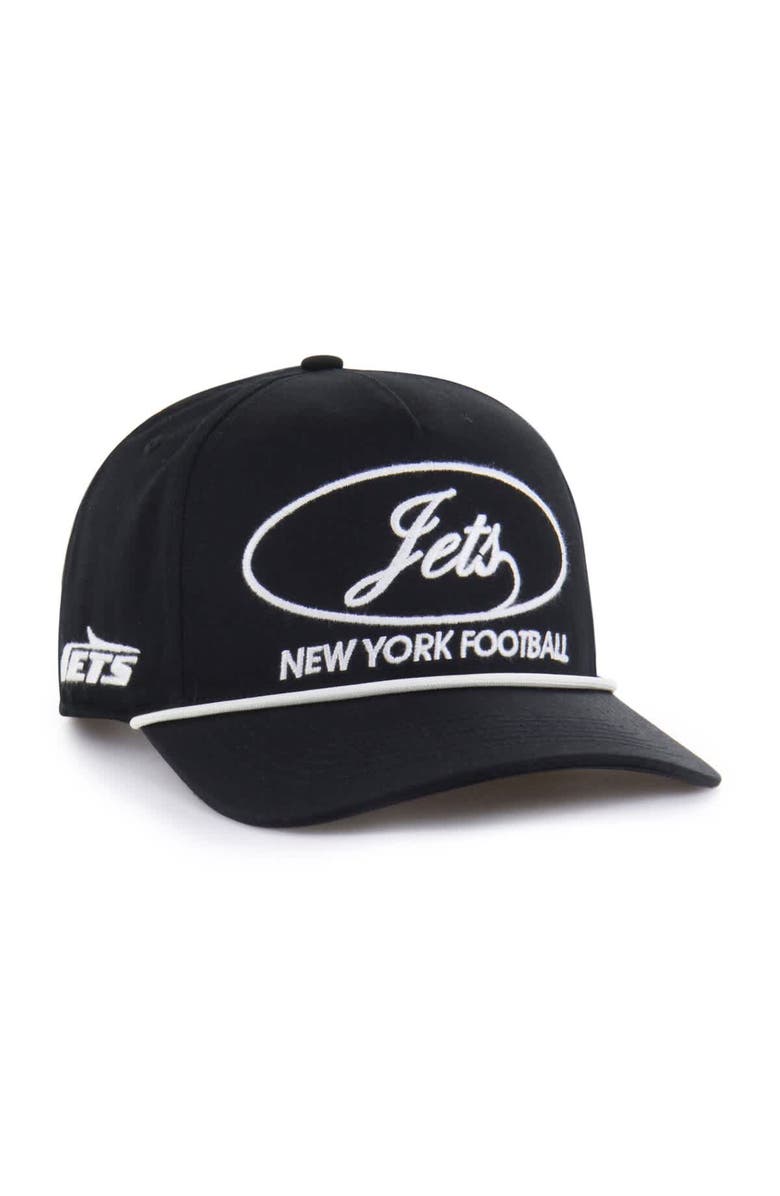 '47 Men's '47 Black New York Jets Foundational Hitch Adjustable Hat, Main, color, Black