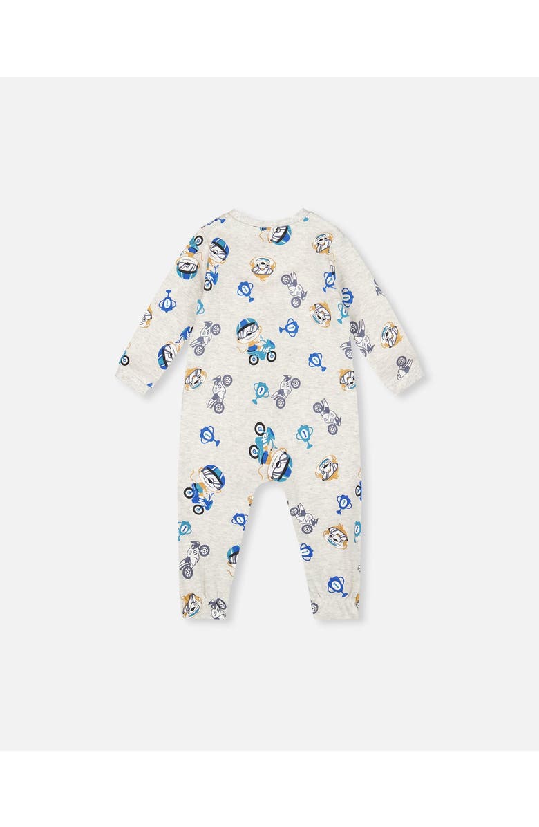 Deux par Deux One-Piece Organic Cotton Pajama Monkey, Main, color, Beige
