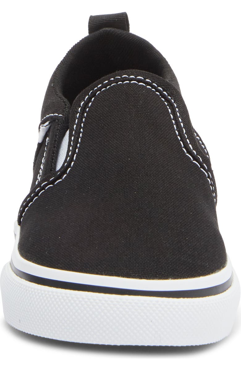 Vans Kids' Asher Slip-On Sneaker, Alternate, color, Canvas Black/White