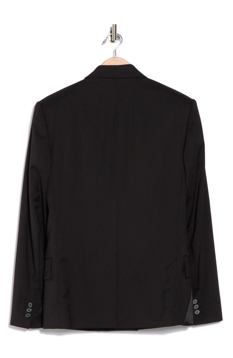 Helmut Lang Tux Satin Stripe Blazer, Alternate, color, Black