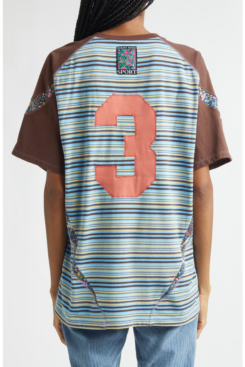 Sport Jersey T-Shirt, Alternate, color, BLUE AND BROWN STRIPES