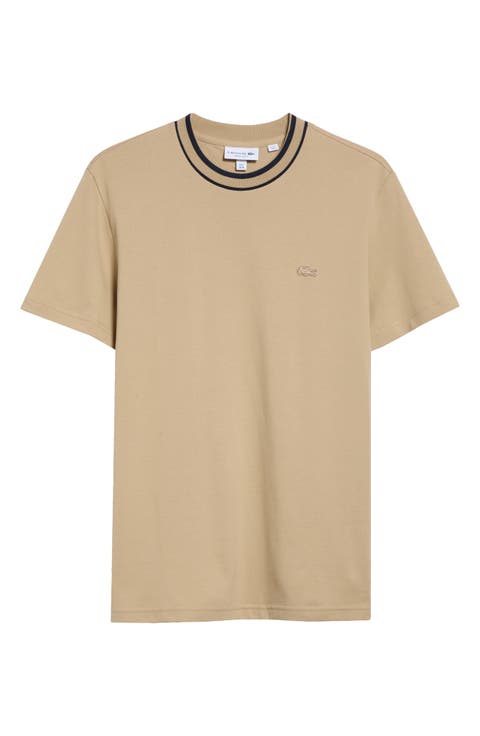 Regular Fit Tipped Piqué Crewneck T-Shirt