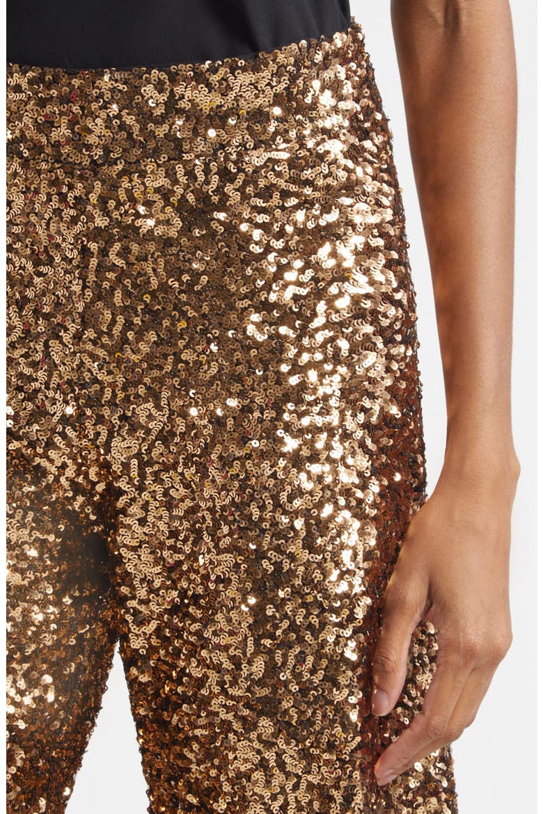 Athena Sequin Wide Leg Pants, Alternate, color, GOLD/ BLACK