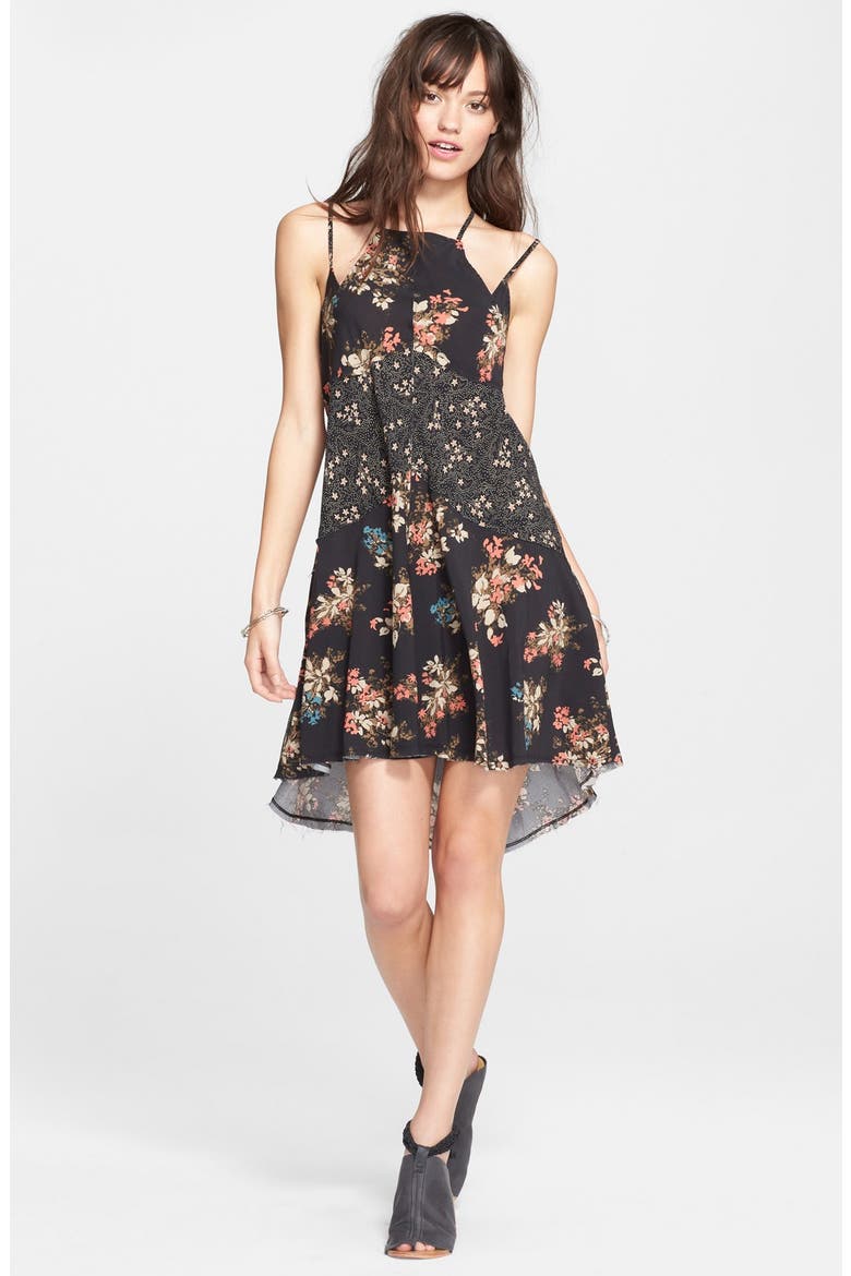 'Crescent' Print Slipdress, Alternate, color, CARBON COMBO