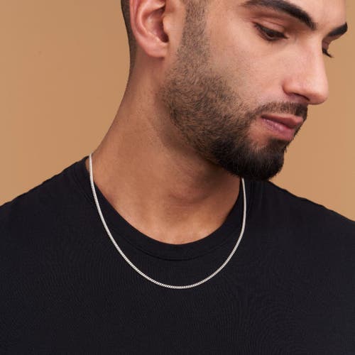 7879 Baby Filed Curb Chain Necklace In Gray