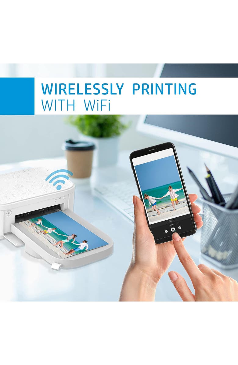 HP Sprocket Studio Plus 4x6 Printer, Alternate, color, White