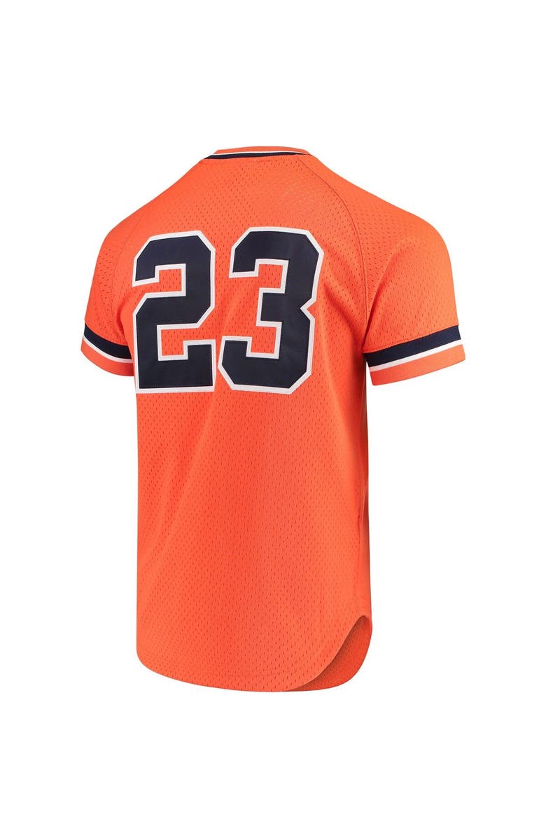 Mitchell & Ness Men's Mitchell & Ness Kirk Gibson Orange Detroit Tigers Cooperstown Collection Mesh Batting Practice Button-Up Jersey, Alternate, color, 