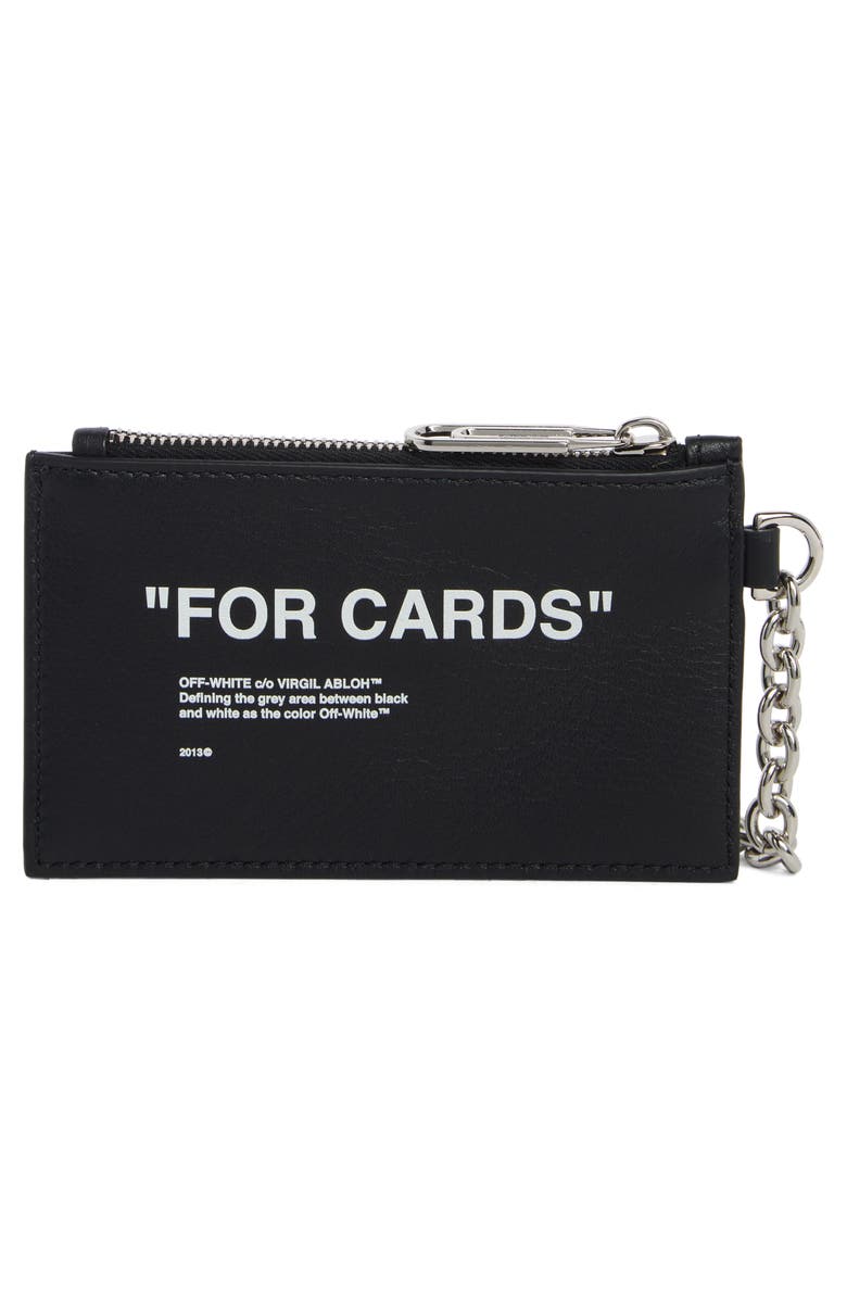 Off-White For Cards Leather Card Case & Key Ring, Alternate, color,