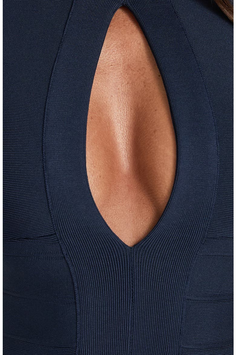 Kimanah Keyhole Bandage Minidress, Alternate, color, NAVY