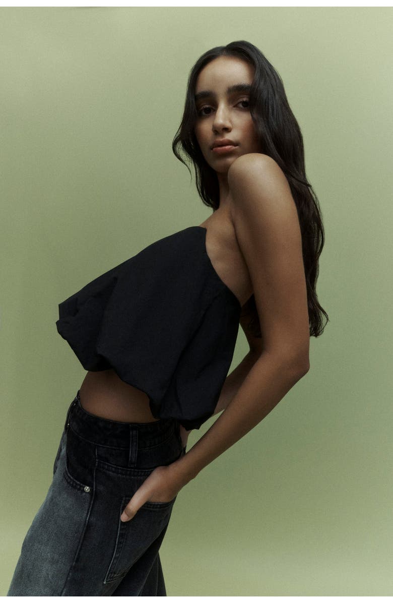 ONE OF OTHERS Gia Strapless Top, Alternate, color, Cool Black