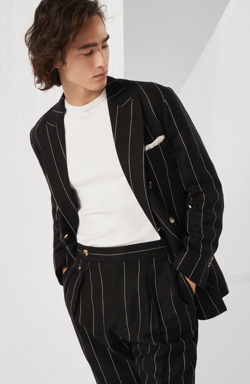 BRUNELLO CUCINELLI BRUNELLO CUCINELLI DIAGONAL TWILL UNCONSTRUCTED BLAZER